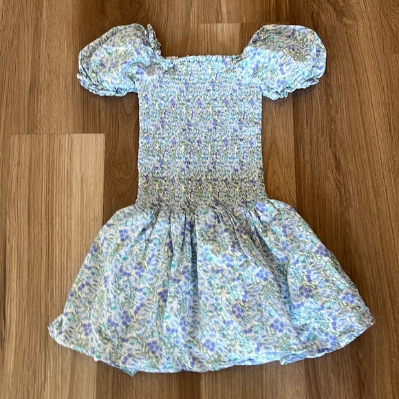 Janie and Jack The Grace Smocked Floral Puff Sleeve Dress - Picture 1 of 2